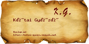 Kátai Győző névjegykártya